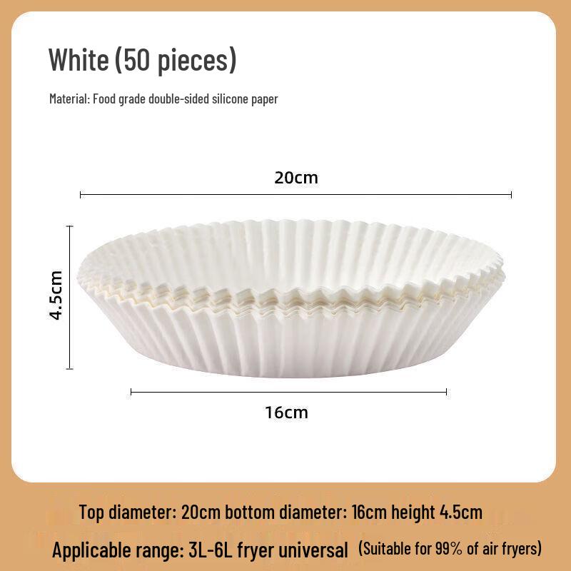 

Miaojiayi Silicone Oil Baking & BBQ Paper Trays, 50-Count