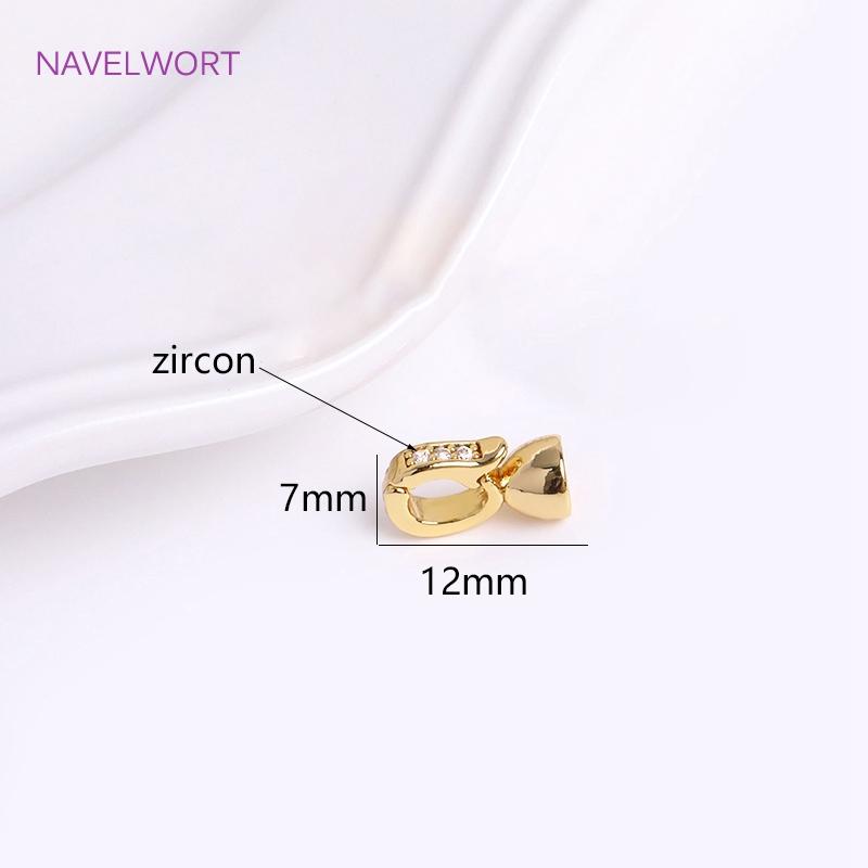 18K Gold Plated Pearl Clasps For Bracelet Making,Inlaid Zircon Brass Connector Clasps For Jewelry,DIY Accessories Wholesale