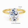 Au585 Pear Cut Moissanite Ring 3CT D VVS1 for Women 100% 14K Gold Egg Shaped Diamond for Wedding Band Classic Jewelry