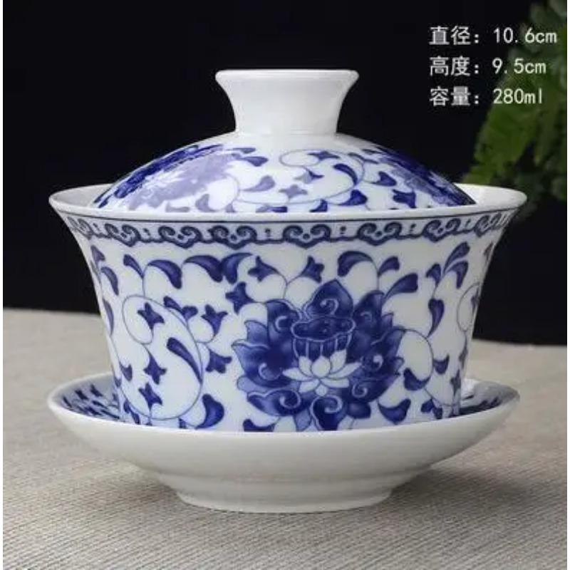 

Чайний сервіз кунгфу з китайським ручним розписом, супниця дехуа, біла порцеляна, гайвань, набір горщиків для подорожей, швидка чашка, висока якість