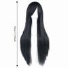 Heat Resistance Long Synthetic Hair 80cm Anime Straight Hairpiece Halloween Cosplay Wigs  Costume