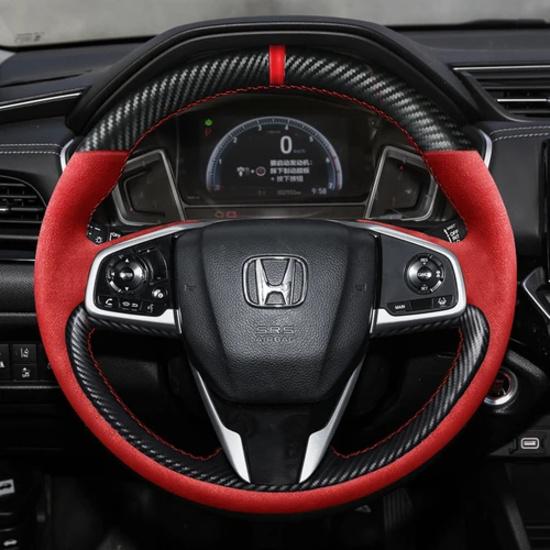 

Ручна stitching Нековзка Спортивний стиль Чохол на кермо автомобіля Для Honda Civic 10 2016- CR-V 2017- Clarity 2018- style 3