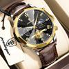 POEDAGAR Luxury Men Clock Waterproof Luminous Chronograph Leather Fashion Man Wristwatch High Quality Quartz Men's Watches Reloj