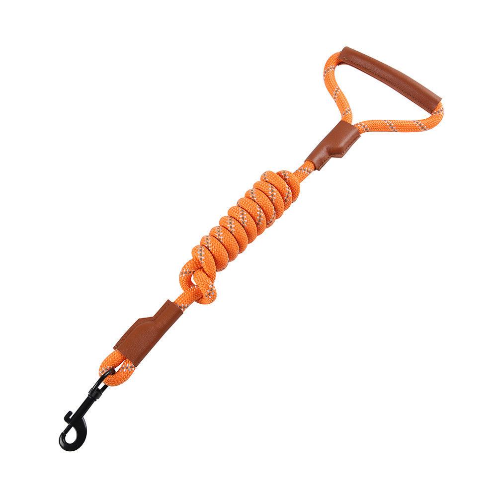 Durable Anti-Shock Dog Leash for Medium to Large Dogs - No Choke Design for Safe Summer Walks 1cm Diameter оранжевый