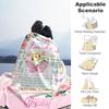 Birthday Personalized Text Blanket Lightweight Personalized Blanket Soft & Cozy Great for Livingroom Home Decor Bed Office Chair Ideal for All Seasons