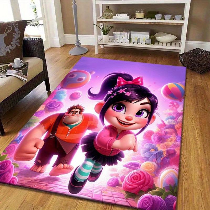 

1pc Wreck-It Ralph Pattern Area Rug Soft Flannel Floor Mat for Living Room, edroom, Kitchen, Sofa Coffee Table Floor Mat, Machine Washable 60cm by 90cm
