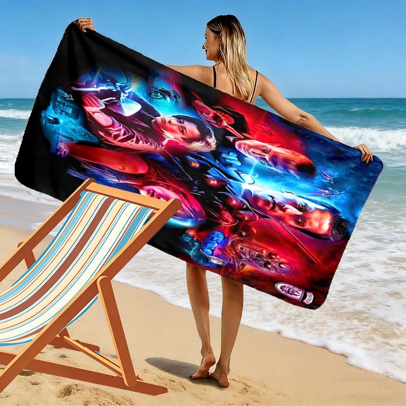 Action Heroes Unite beach towel Outdoor camping Portable for travel Absorbent bath towel quick-drying swim towel Outdoor pool towel