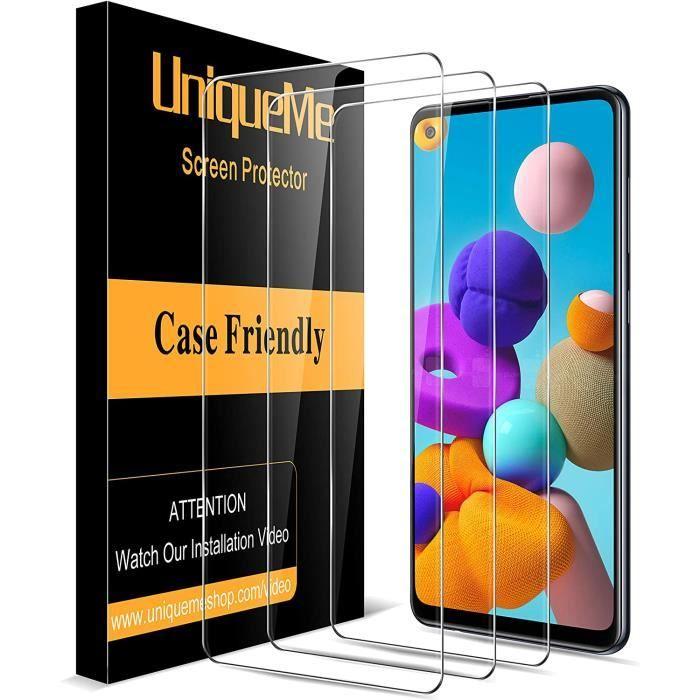 Protection Film - LittleMonkey - Samsung Galaxy A21s - Tempered Glass 9H - 3 Pieces - Scratch Resistant