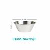 304 Stainless Steel Gold & Silver Dipping Sauce Cup, 1.4 oz Round Snack Bowl
