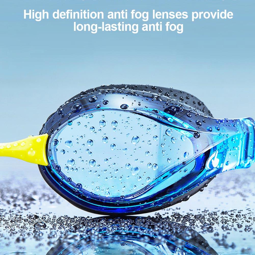 Swimming Goggles For Men Women Anti-Fog Uv Prescription Waterproof Silicone Adjust Swim Pool Eyewear Adults Kids Diving Glasses