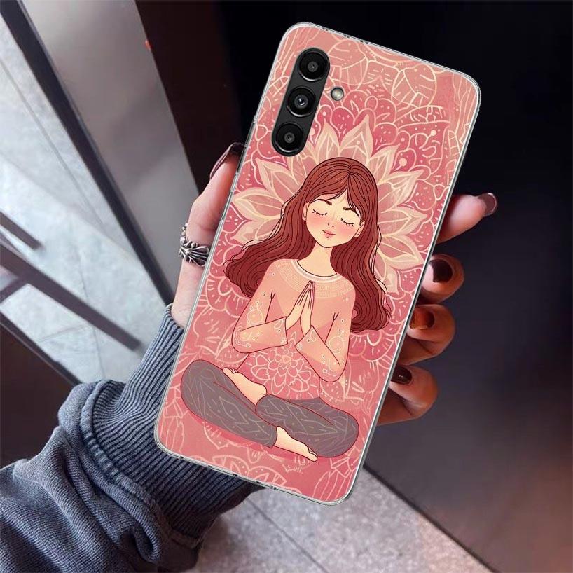 Meditation Yoga Girl Phone Case For Samsung Galaxy A17 A16 A15 A14 A13 A57 A56 A55 A54 A53 A37 A36 A35 A34 A33 A26 A25 A24 A23 G