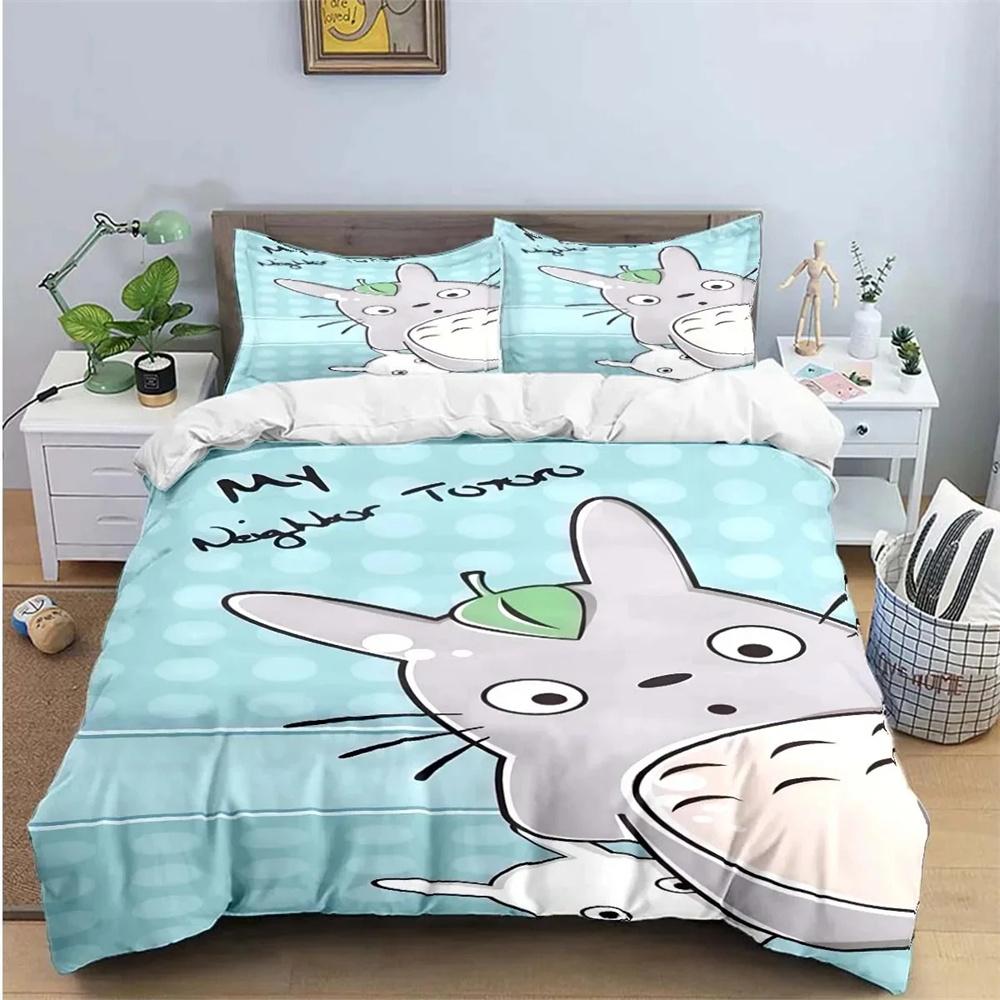 Chinese C-Chinchillas Cat Fashion Anime Digital Printing 2/3pcs Bedding Set Duvet Cover Comforter Bed Youth Kids Girl Boys Gift