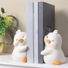 2Pcs Cartoon Duck Book Ends for Shelves Animal Shape ABS Bookends Book End Decorative Book Stoppers for Shelves Desk