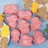 8pcs Set Halloween Cookie Mold Cartoon Cookie Cutters Pressable Biscuit Mold Confectionery Stamp Baking Pastry Bakeware Tools