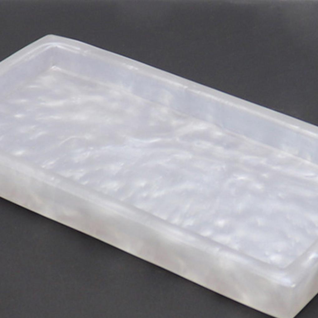 Multi-functional Storage Tray For Bathroom Essentials Marbled Texture Desktop Storage Tray