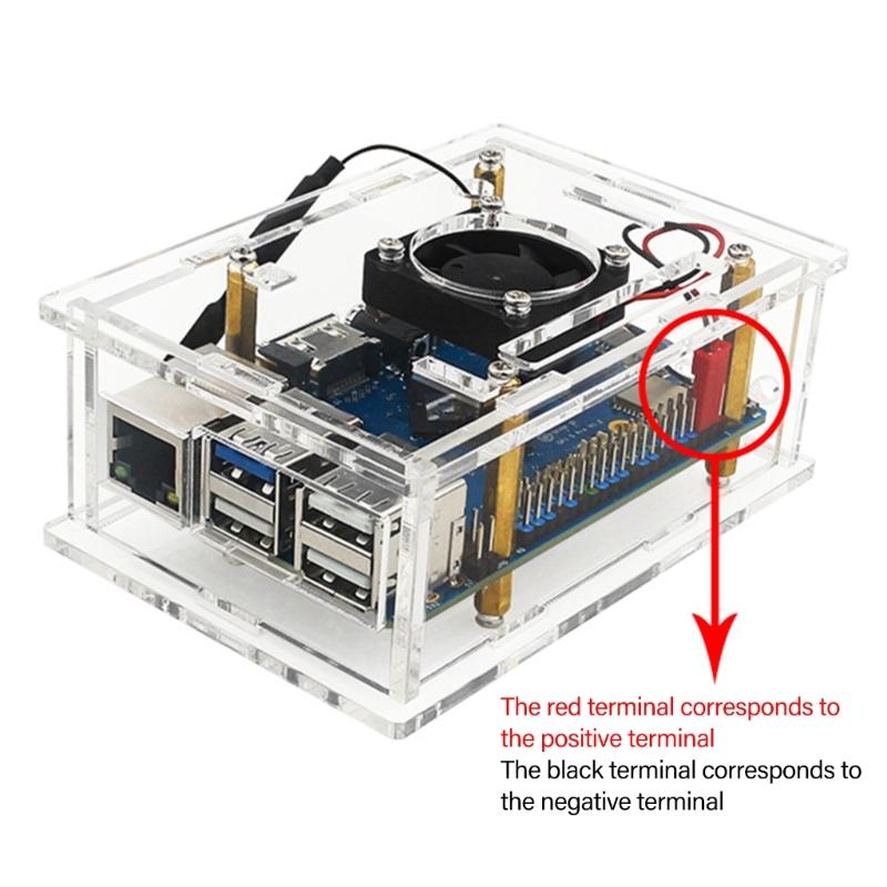 Acrylic Case Proection Cover for Orange Pi 5 Pro Clear Transparently Case Optional Cooling Fan