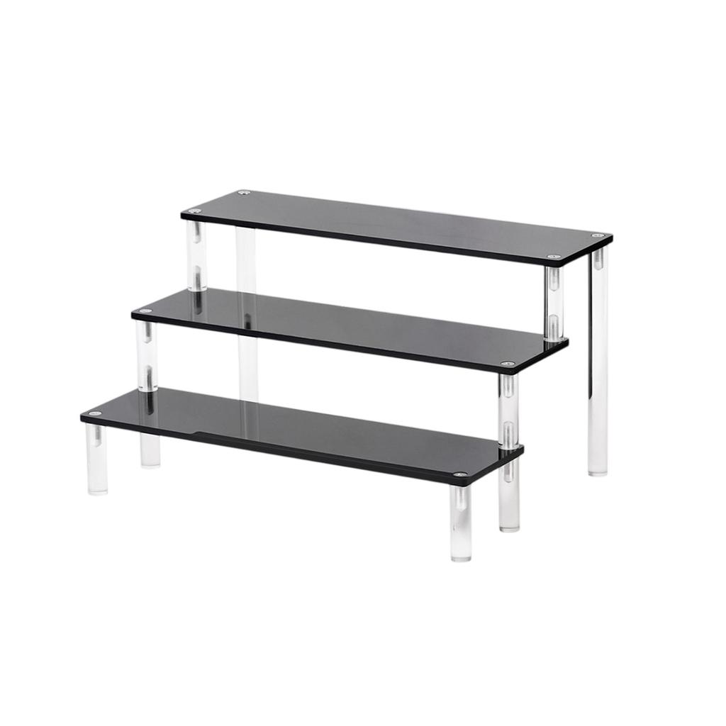 Acrylic Storage Display Stand Blinds Box Figure Multi-layer Ladder Rack Transparent Plate Ladder Layered Rack Display Cabinet Three-layer