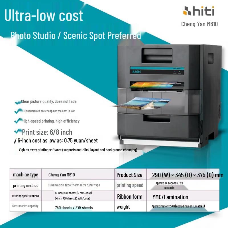 HITI P525L Professional Dye-Sublimation Photo Printer CN plug (adapter included)