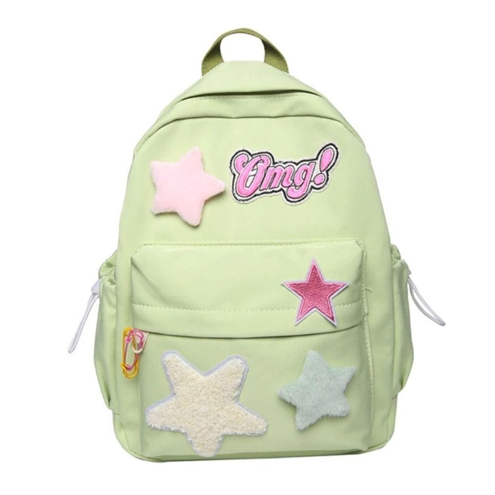 

Рюкзак великої місткості Y2k Шкільний рюкзак Багатофункціональні сумки через плече Підлітки зелений