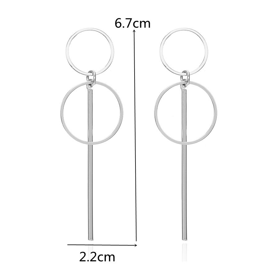 Fashion Statement Earrings Metal Round Geometric Earrings For Women Hanging Dangle Modern Jewelry Punk
