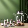 Shangqi Cherry Blossom Enamel Glass Tea Set