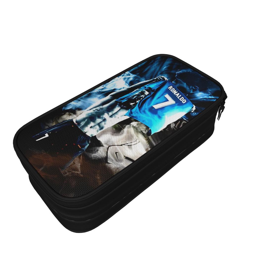 CR7 Football Pencil Cases Ronaldos Pencilcases Pen for Student Big Capacity Bag School Supplies Gift Stationery