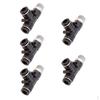 5 Pieces Hose Tube Female Thread Stud Push Pneumatic Fitting 4mm 6mm 8mm
