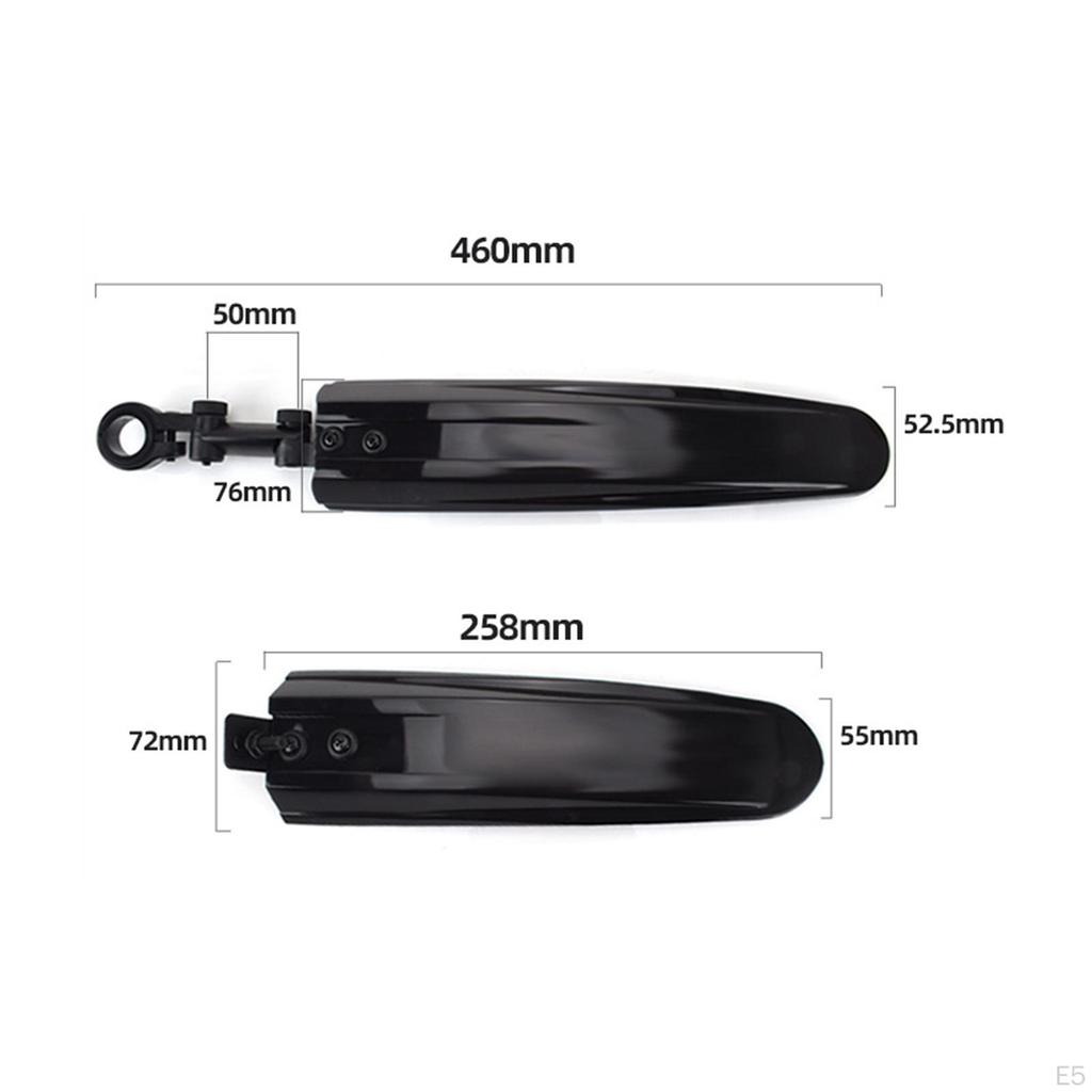 2 Pieces Adjustable Bike Fenders Mudflap Easy Installation Widen Tire Mudguards Mudguard Set