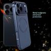 For iPhone 17 Pro Case Metal TPU Frame PC Back Phone Cover Compatible with MagSafe