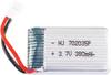 2x LiPo Batteries 3.7V 380mAh with USB Cable – Compatible with Hubsan X4 H107C H107D H107L, Syma X11 X11C, HS170 – for RC Quadcopters and Helicopters