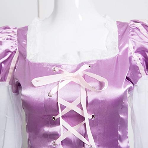 Midoriya Rapunzel Princess Dress Costume, Cosplay Costume, Halloween Costume, High-Quality Cosplay, Women's, Size XL