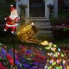 Solar Santa Claus Watering Can with LED Light Outdoor Decorative Solar Lights Solar Santa Claus Kettle Lights Outdoor Decor
