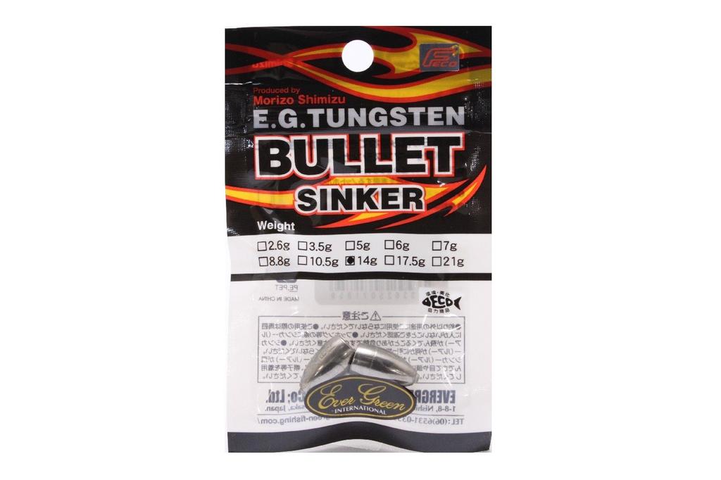 EVERGREEN Sinker EG Tungsten Bullet Sinker 1/2oz (14.0g) 2 Pieces