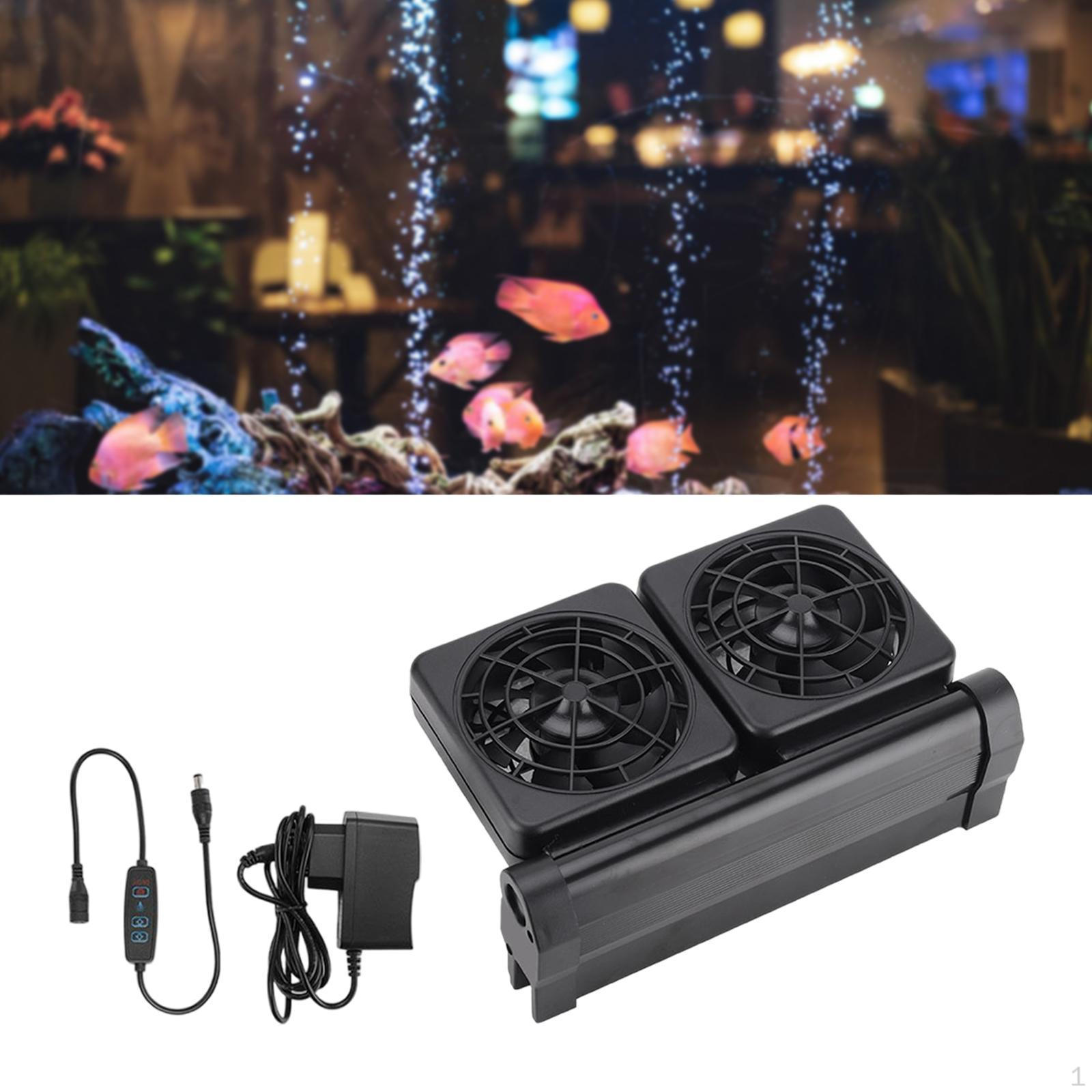 

Охладитель для аквариума, гидропонная охлаждающая машина, регулируемый угол наклона вентилятора для аквариума с коралловой солью Axolotl