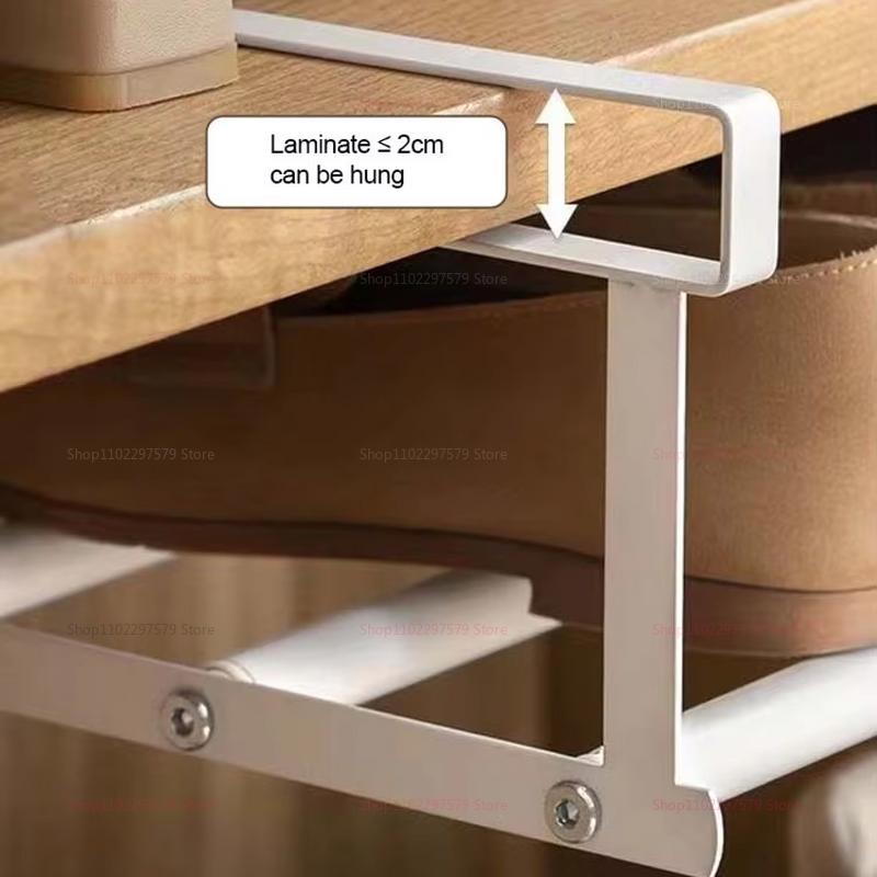 Home Shoe Cabinet Kitchen Storage Rack Retractable Shoe Organizer Layered Space Saver Easy Install Durable Durable Closet Shelf