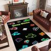 Personalized Crystal Velvet Carpet Custom Name Text,Geometry Dash Anti Slip Area Rug For Home Decoration