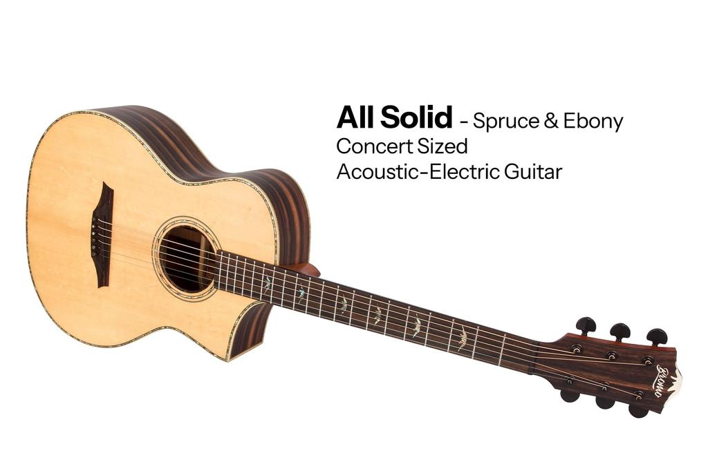 Bromo BAR5CE acustica elettrica tutta massello custodia morbida chitarra Bromo, legno, incluso,