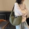 Bag women's new large-capacity dumpling bag college student class shoulder bag simple versatile commuter light messenger bag