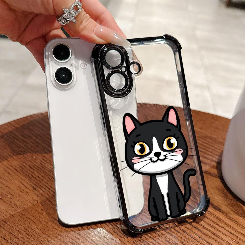 Cartoon Cat Cute Case For Samsung Galaxy A57 A37 A07 A17 A56 5G A55 A54 A52 A53 A36 A34 A35 A33 A73 A26 A25 A16 A06 Phone Cover