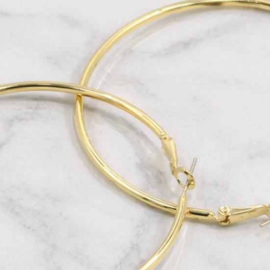 1 Pair Big Hoop Earrings for Women Girls, Round Circle Hoop Earrings, Lightweight Minimalist Jewelry Gifts for Her