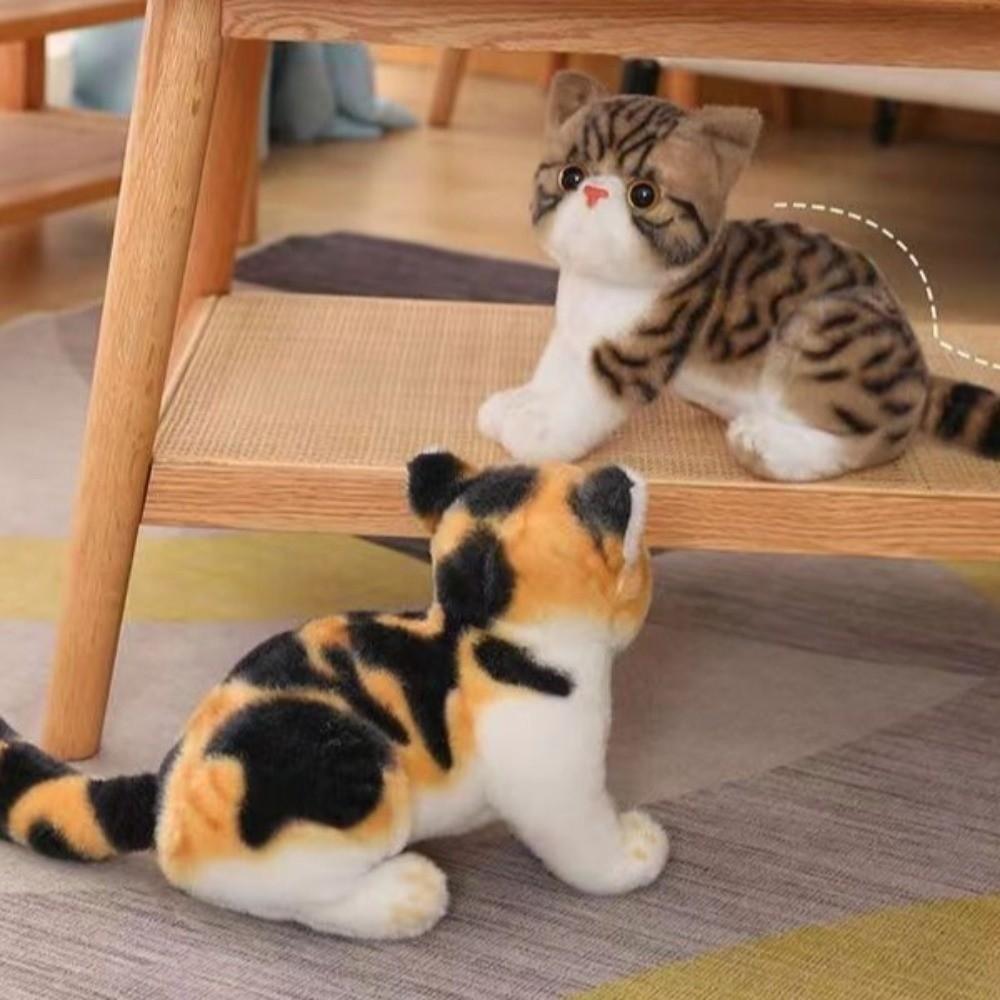 20cm Cat Doll Plush Flower Branch Cat Doll Cute Cat Toy Stuffed Doll  Kids Gift Birthday