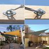 44pcs Sun Shade Sail Stainless Fixing Fitting Kit Garden Patio Awning Canopy Accessory