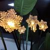 1PC Snowflake Solar Christmas Decorations Swaying Garden Lights Outdoor Pathway Solar Lawn Decor Stake Light Warm Light
