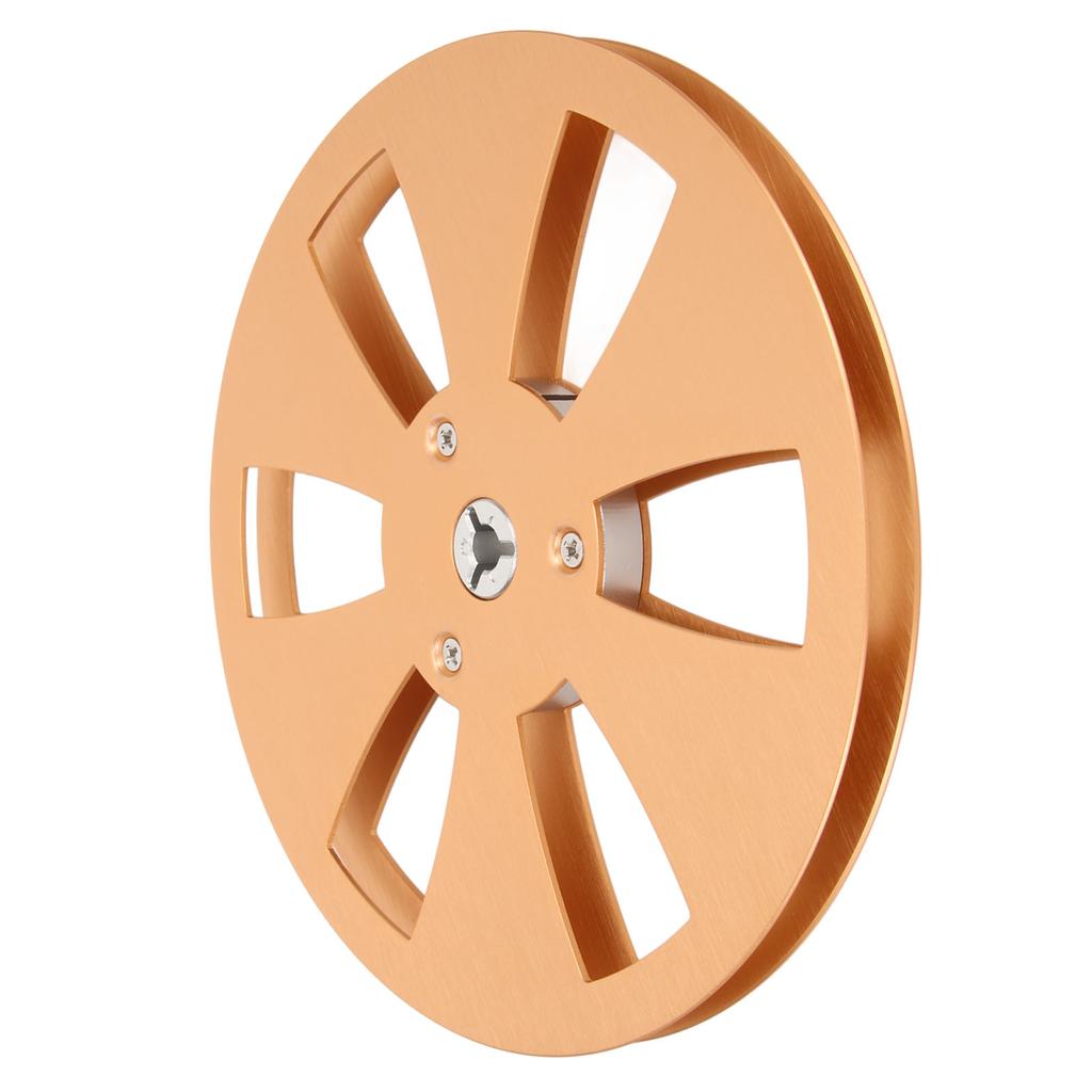 1 4 7 Inch Empty Reel 6 Hole Aluminum Alloy Open Reel Sound Tape Empty Reel Opening Machine Part Gold