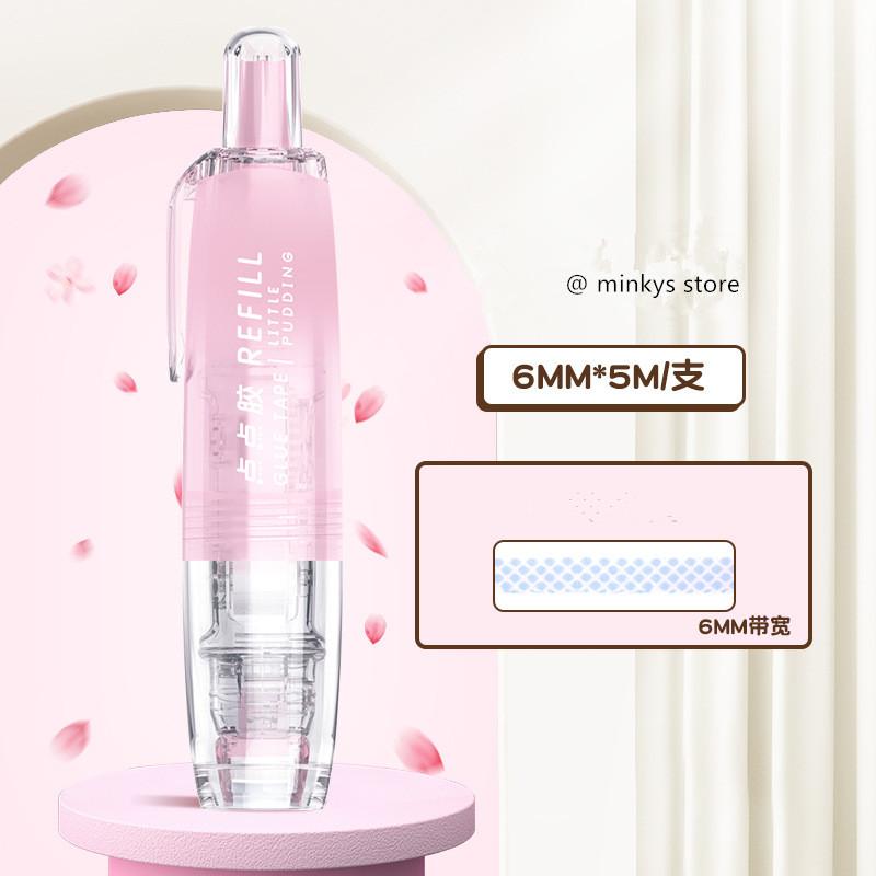 6MM*5M Press Style Dot Double Sided Tape Roller Refillable Adhesive Tape Glue Dispenser School Office Stationery