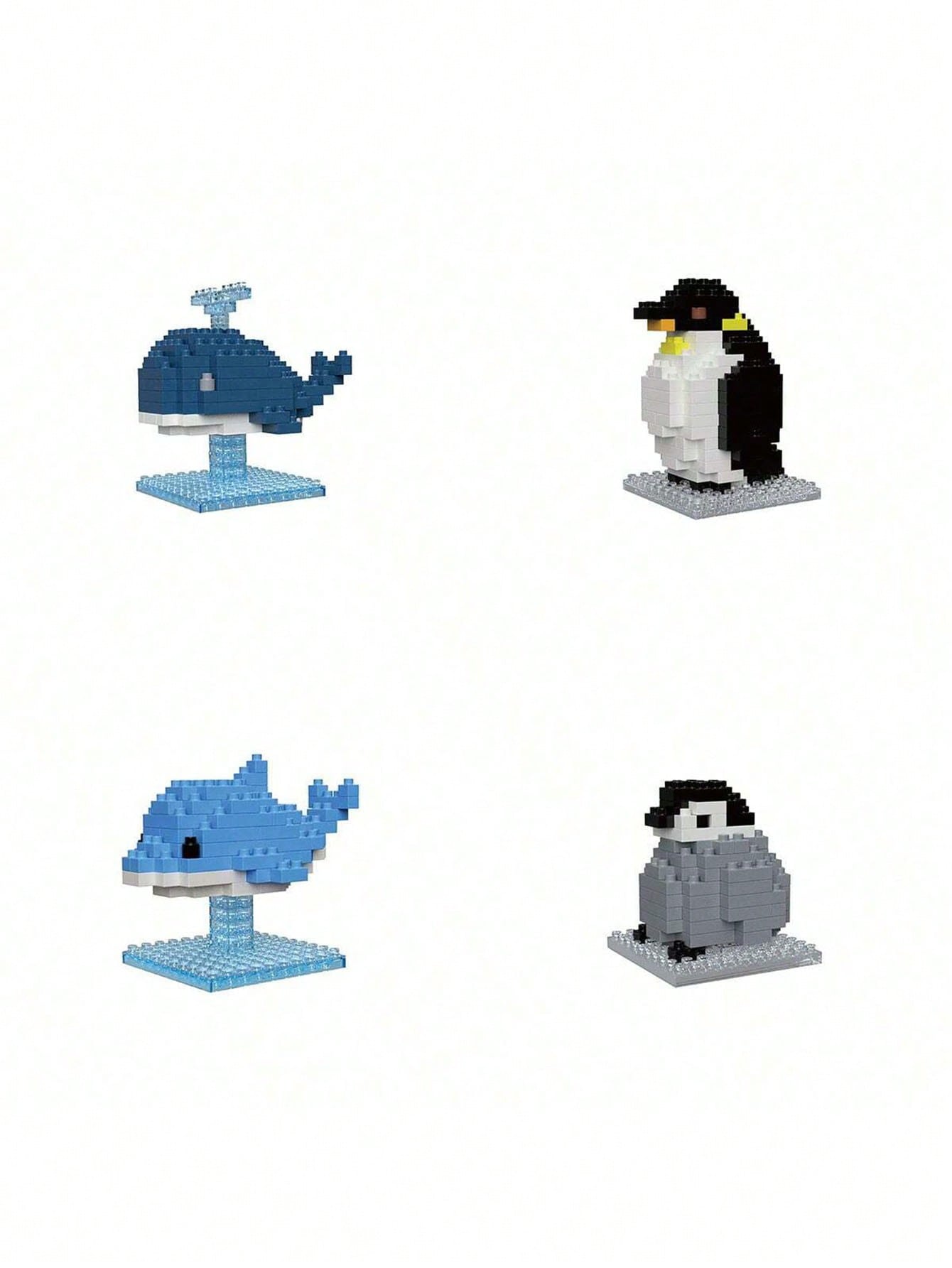 Linyi Toy Unisex Self-Assembly High-Quality Animal High-Quality Building High-Quality Blocks High-Quality Whale High-Quality Dolphin High-Quality Ornaments