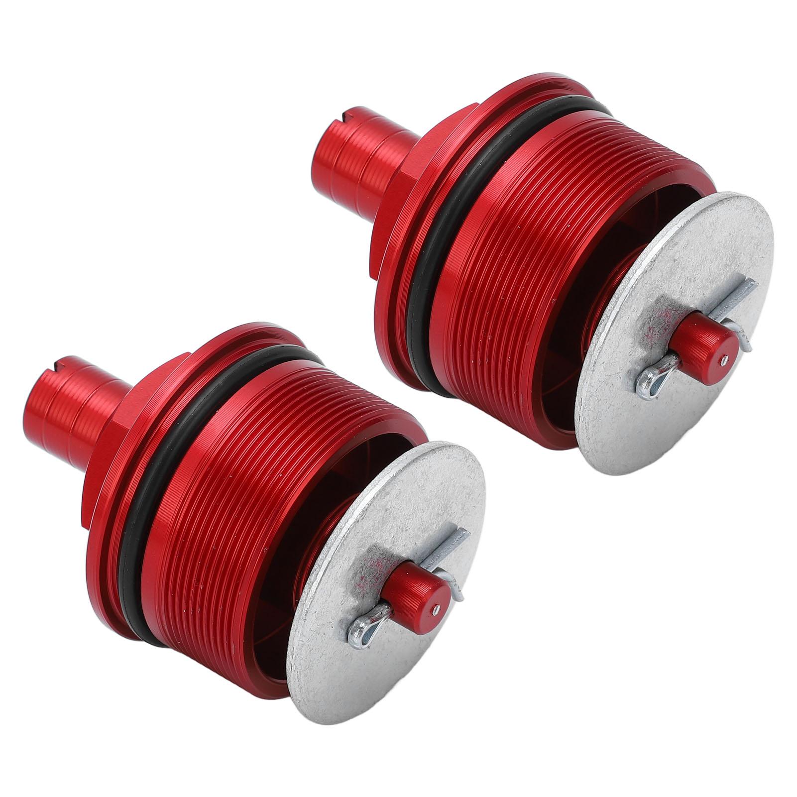 

2 Pcs Preload Fork Cap Metal Front Shock Absorber Adjusters Tube Bolts Covers Cap for CB400 Red красный