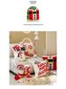 Christmas Embroidery Candy Cane & Santa Hat Tufted Throw Pillow Cover
