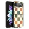 Schachbrett kariertes Schachbrett Hülle Für Samsung Galaxy Z Flip3 Flip4 Flip5 Hülle Schale Für Z Flip 3 4 5 6 7 Harte Faltabdeckung
