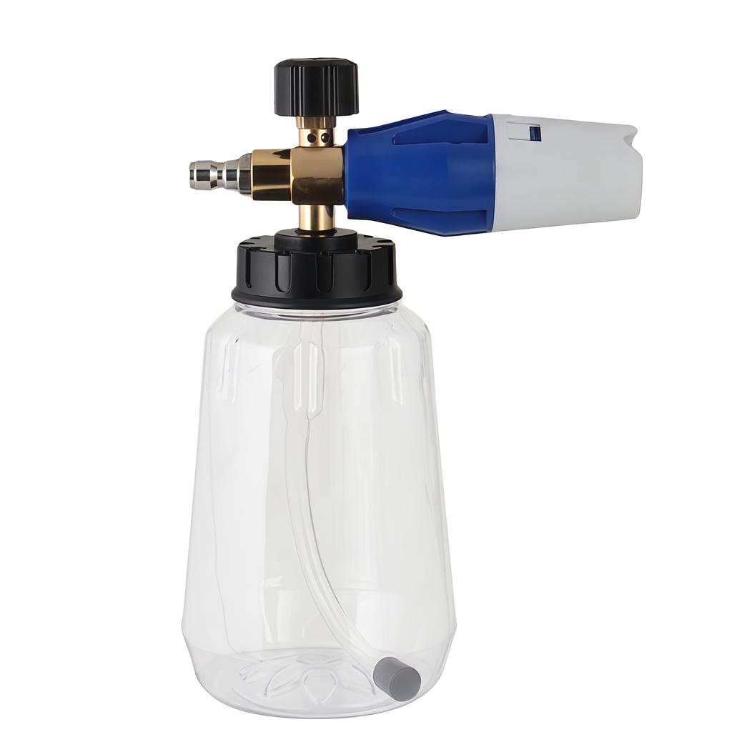 Snowflake Foam Spray Gun with 1L Tank, 1/4" Quick Connect, Adjustable Angle, Professional Car Cleaning Accessory